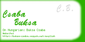 csaba buksa business card